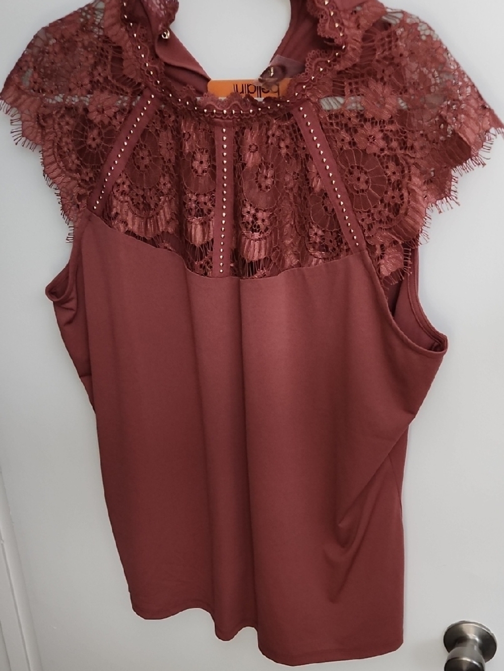 Belldini wine colored blouse NWT